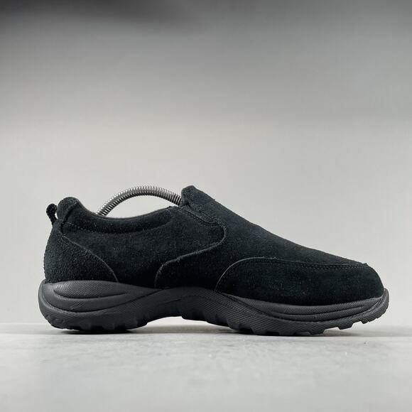 L.L Bean Men’s Size 9 Wide Black Suede Slip On Loafers Comfort Casual Shoes GUC main image 4